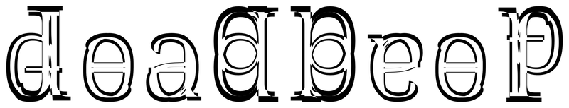 Ambigram for deadbeef in Notoserif-light